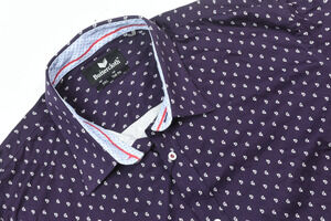 Buttercloth Shirt Mens 3XL Purple Geometric Long Sleeve Button-Up Stretch